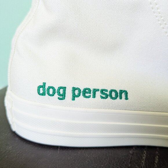 NWOT Dog Person Embroidered High-Top Converse - Picture 3 of 5